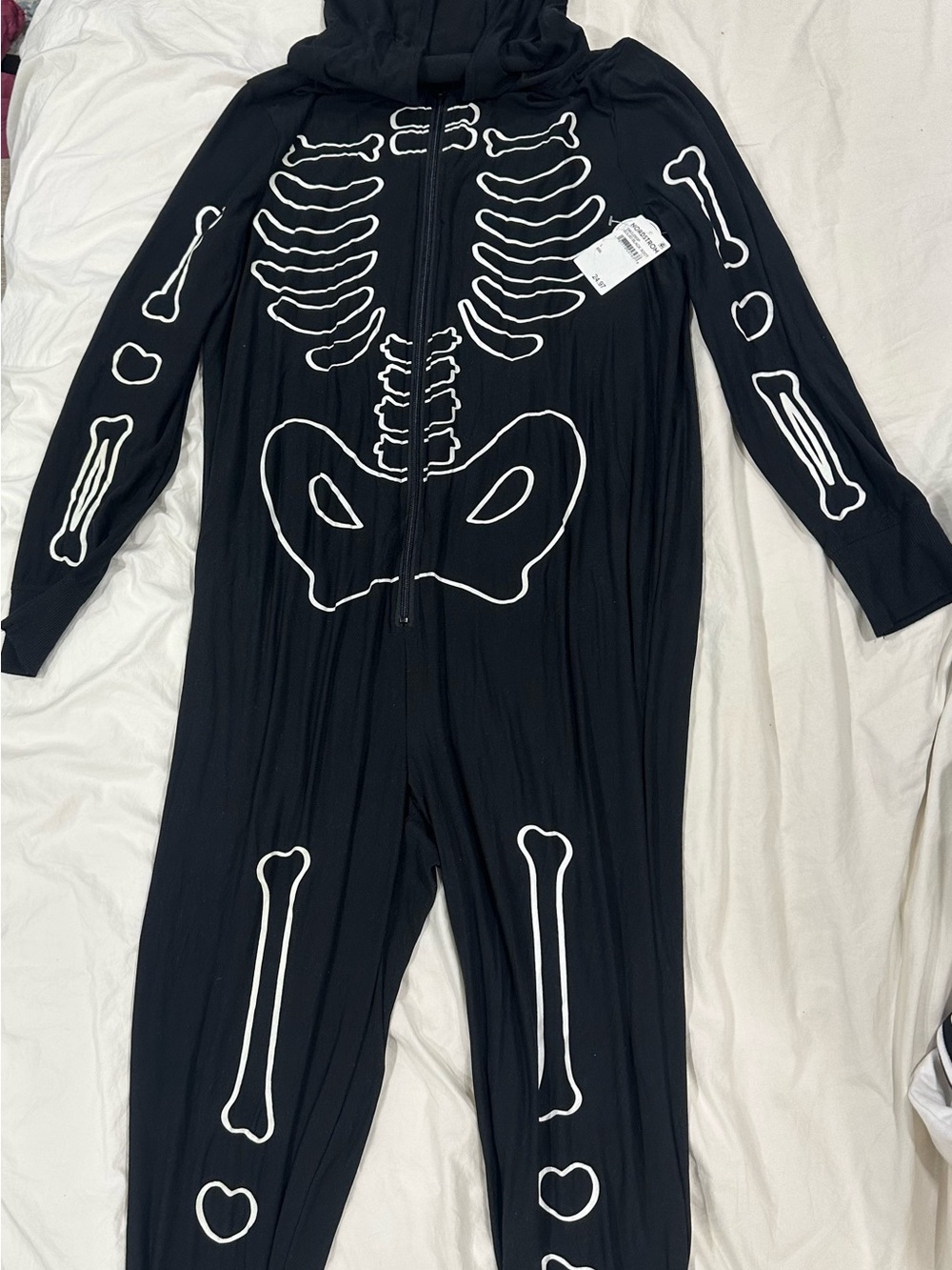 Black Skeleton One-Piece Mens Costume - Unbranded